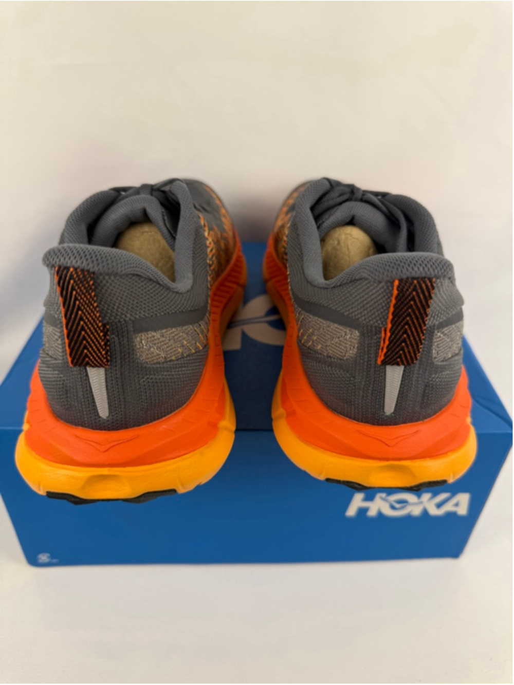 Men's Hoka Mafate Speed 4 Athletic Shoes 7 Gray Orange - Picture 11 of 13